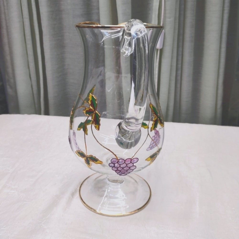 Vintage Romanian Crystal juice pitcher. - Picture 1 of 4